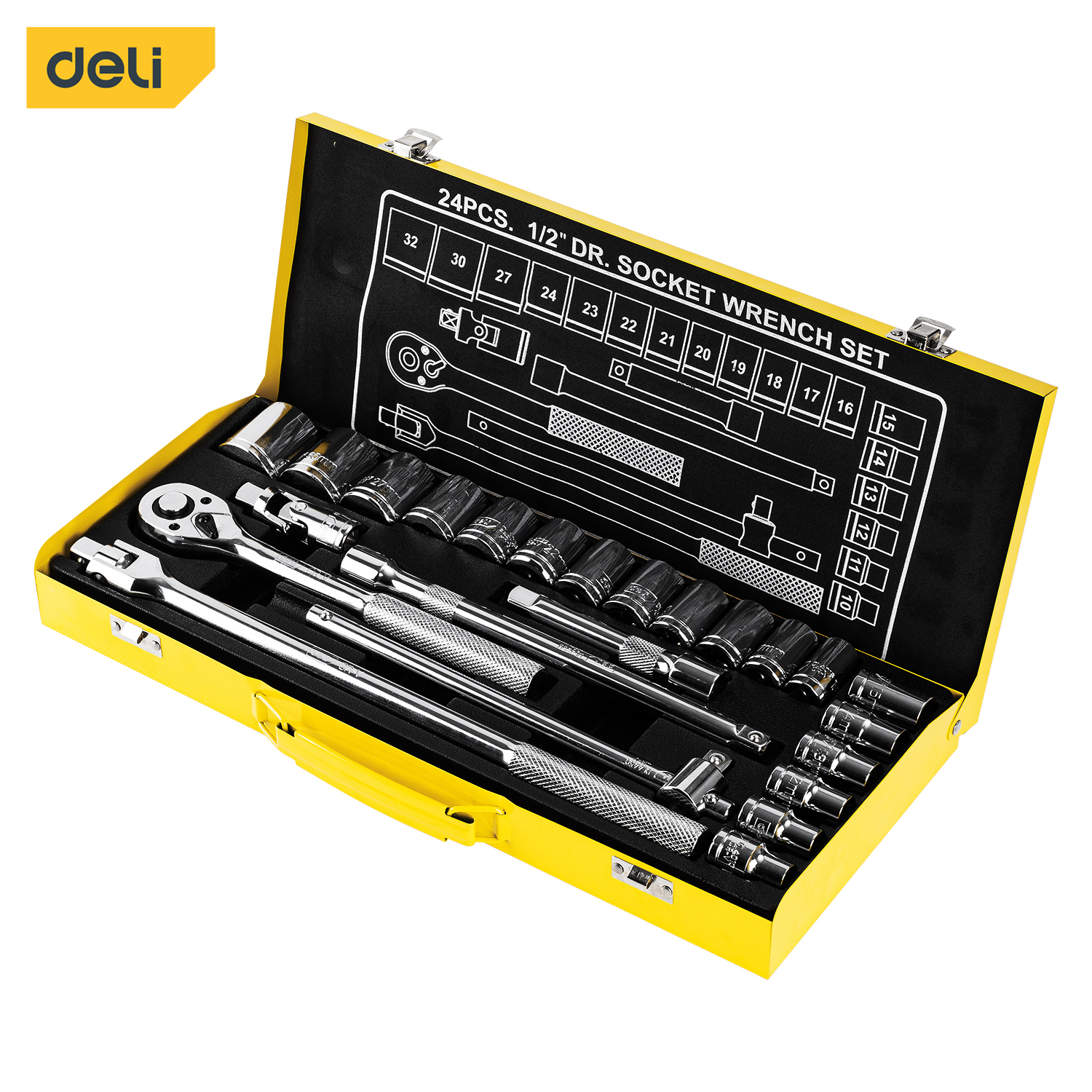 1 2 24pcs Socket Set From China Manufacturer Deli Tools   1 